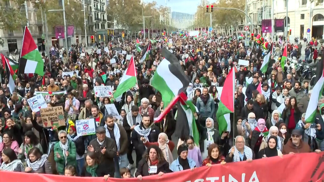 Manifestations à New York et Barcelone contre l'agression sur Gaza