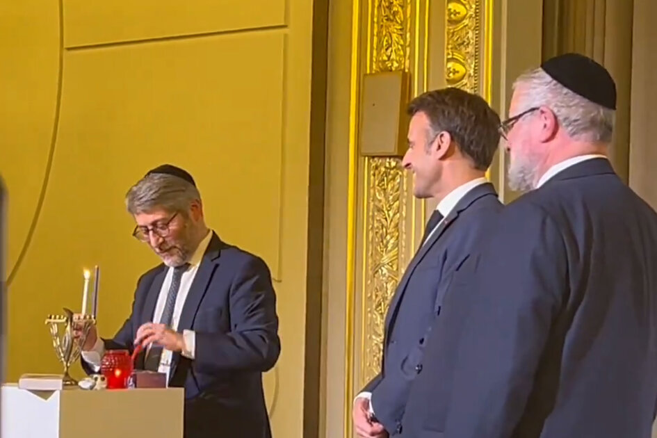Macron assiste à une fête juive, Le Point s'interroge
