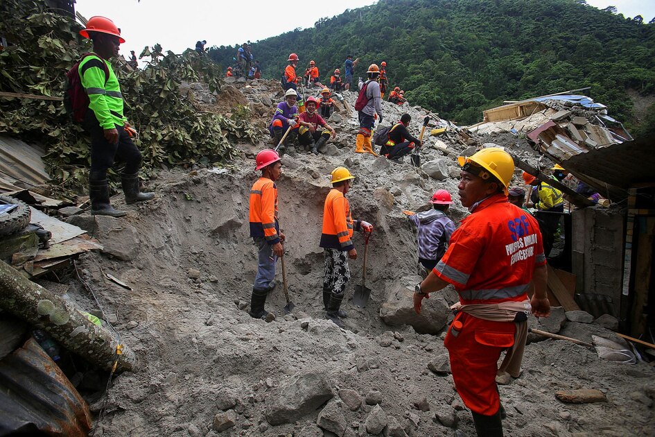 Les morts d'un glissement de terre aux Philippines passent à 37