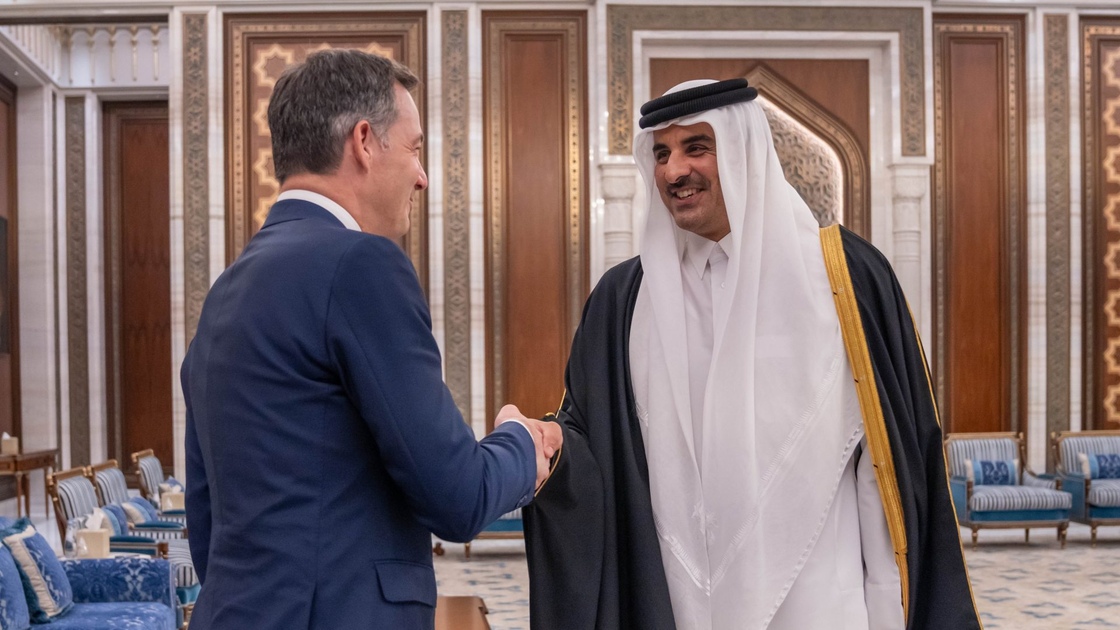 Amir du Qatar discute de Gaza avec le Premier ministre belge
