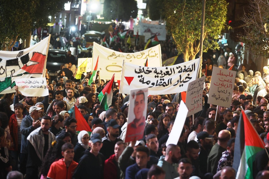 Marche à Ramallah pour la Journée de la Terre et soutien à Gaza