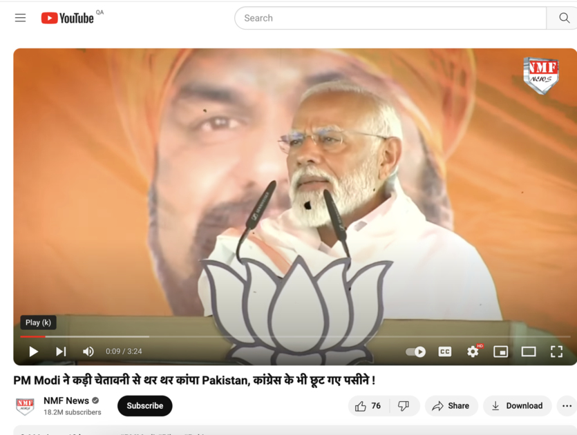 Chaînes YouTube douteuses amplifient Modi dans les élections indiennes
