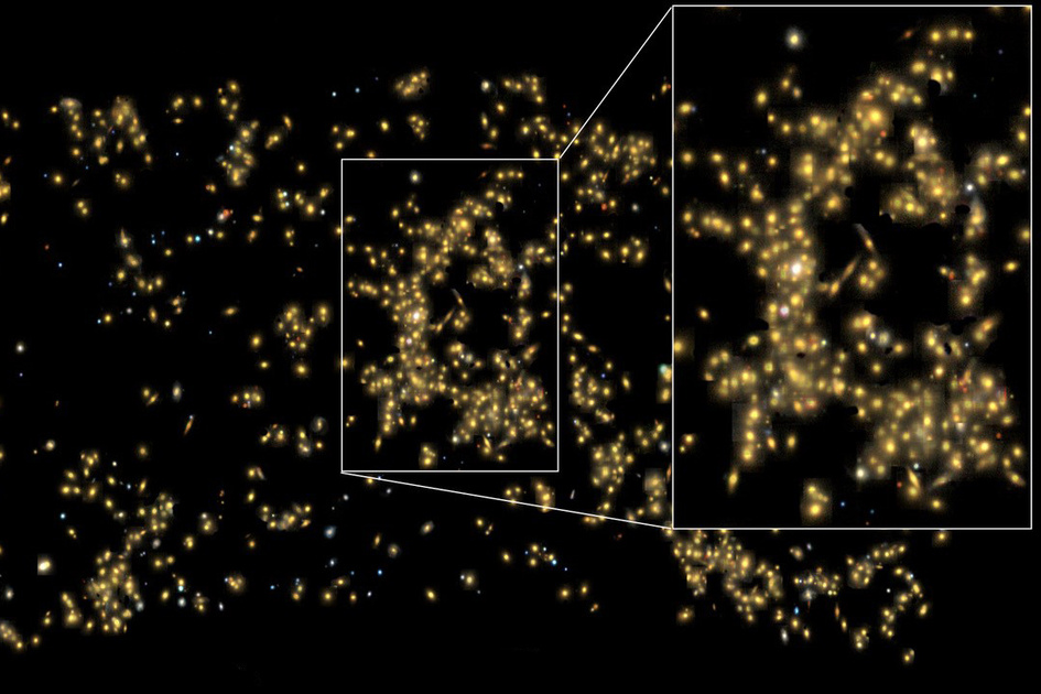 Observation de superamas, les plus grandes structures de l'univers observable
