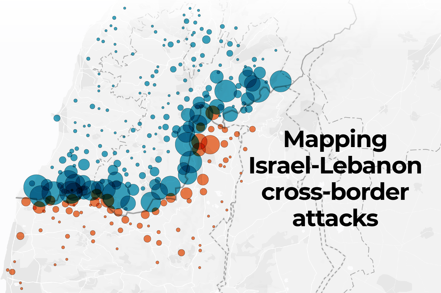 Cartographie de 7400 Attaques Transfrontalières Israël-Liban
