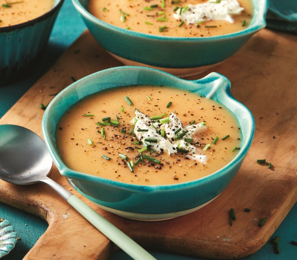 Velouté de poireaux et pommes de terre végétarien