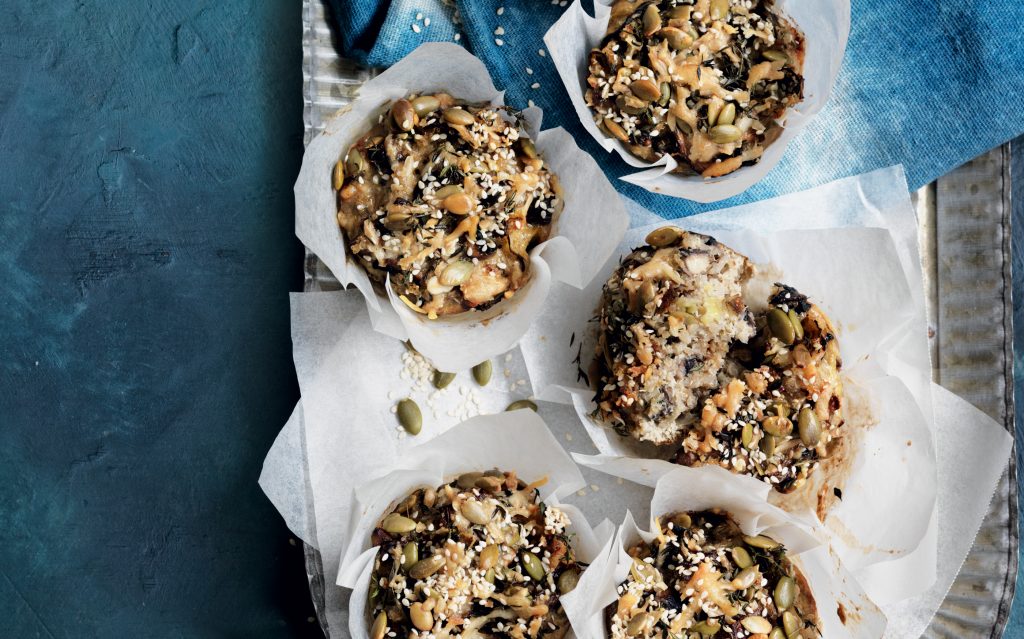 Muffins de quinoa aux champignons et parmesan délicieux