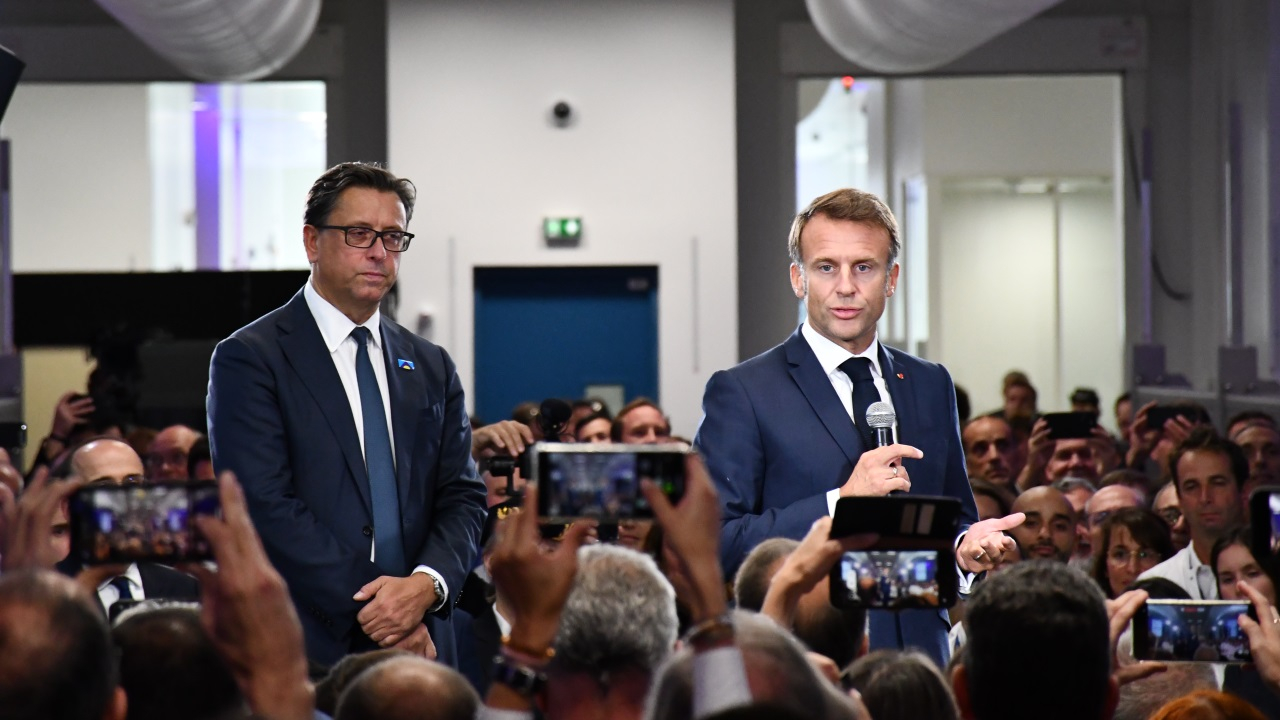 Inauguration de l'usine modulable de vaccins par Emmanuel Macron