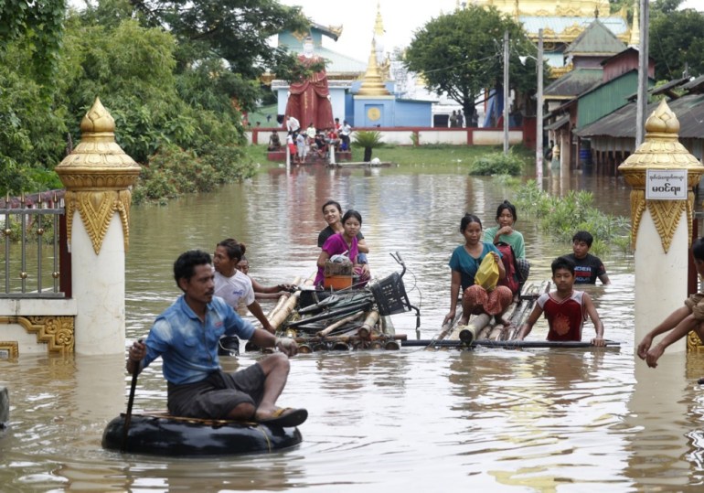 Inondations à Taungoo, Myanmar