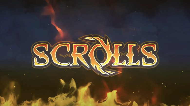 Écran titre du jeu "Scrolls"